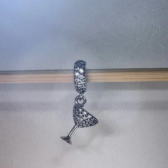 Pandora  Cocktail Glass Dangle Charm - Picture 3 of 7